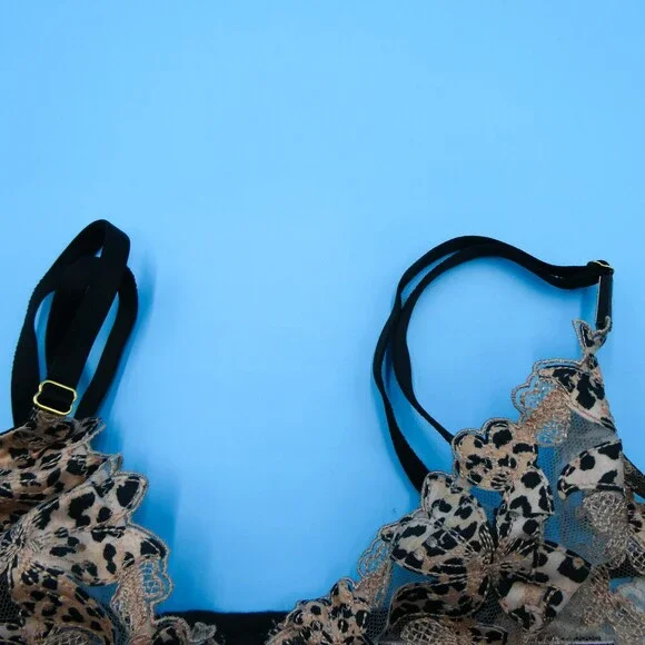 Victorias Secret Balconette Bra 32D Black Low Cut Demi Lingerie Unlined Sexy New - Picture 4 of 10